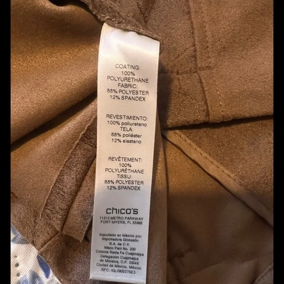 Chico's Brown Leather Jacket Asymmetrical Zip Notched Lapel - Picture 9 of 12